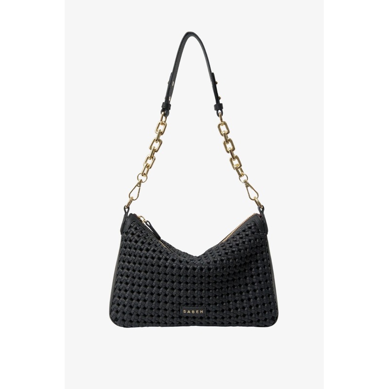 Dane Black Braid Chain Shoulder Bag