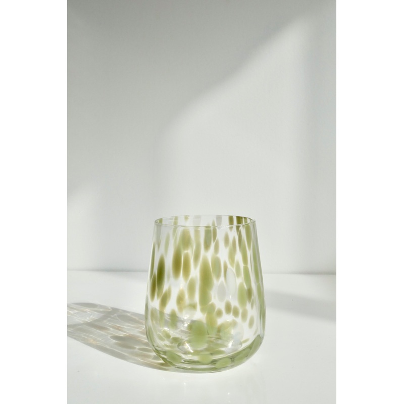 Freckle Olive 7x10cm Glass Tumbler