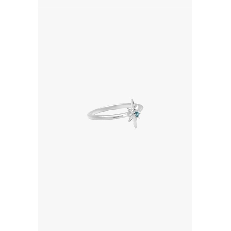 Lucky Star Ring with Topaz Stone Small L EOL