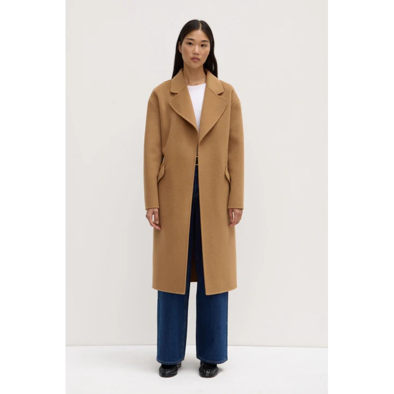 Sadie Camel Single Breasted Wool Coat