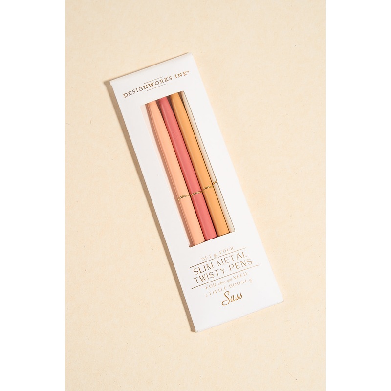 Slim Metal Twisty Sass Set 4 Pen