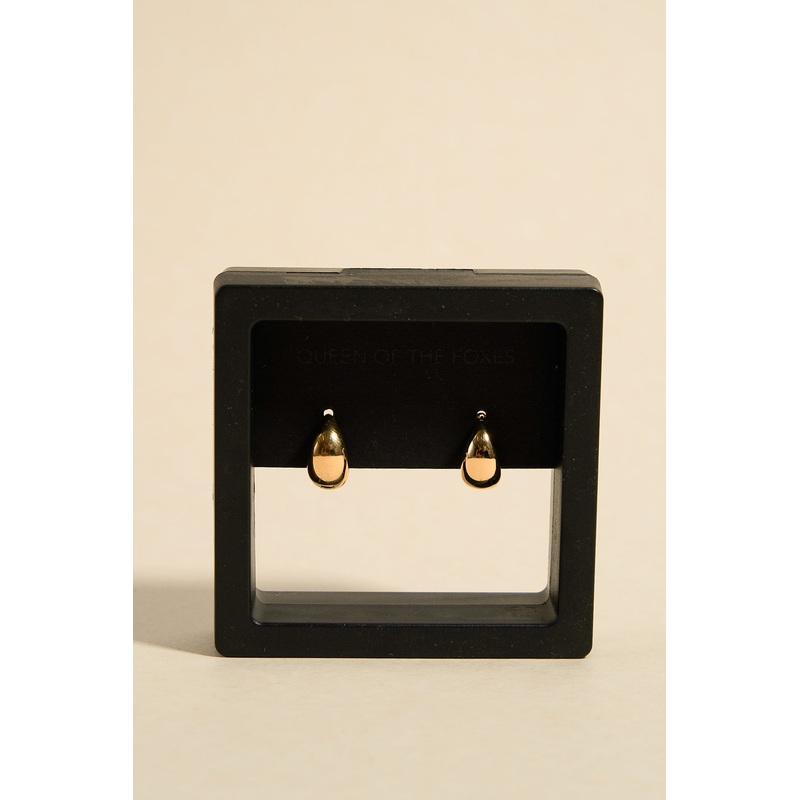 Small Gold Tear Drop Earrings
