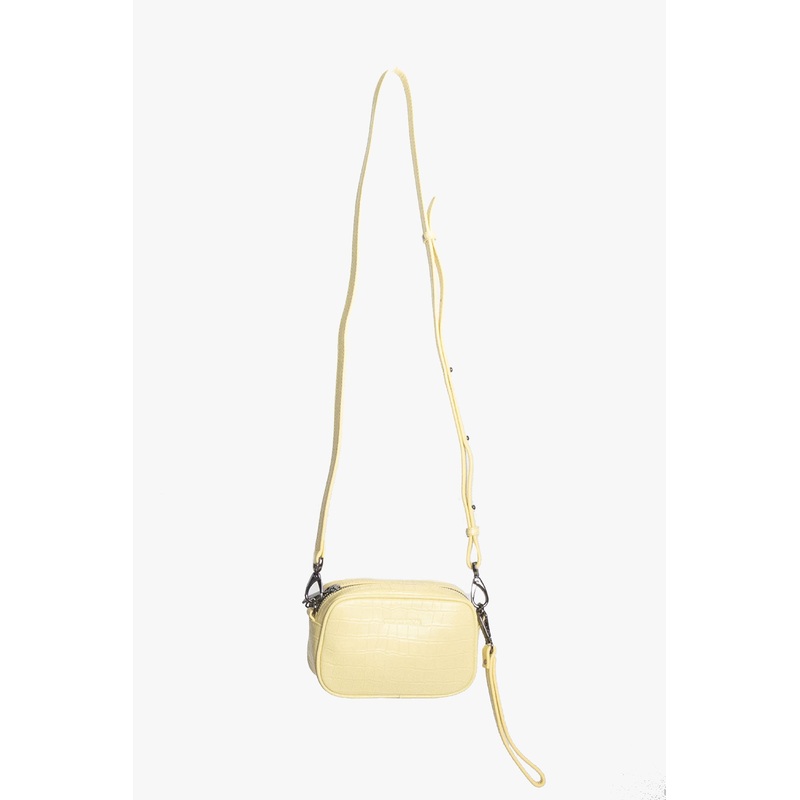Small Times Sunflower Croc Leather Bag