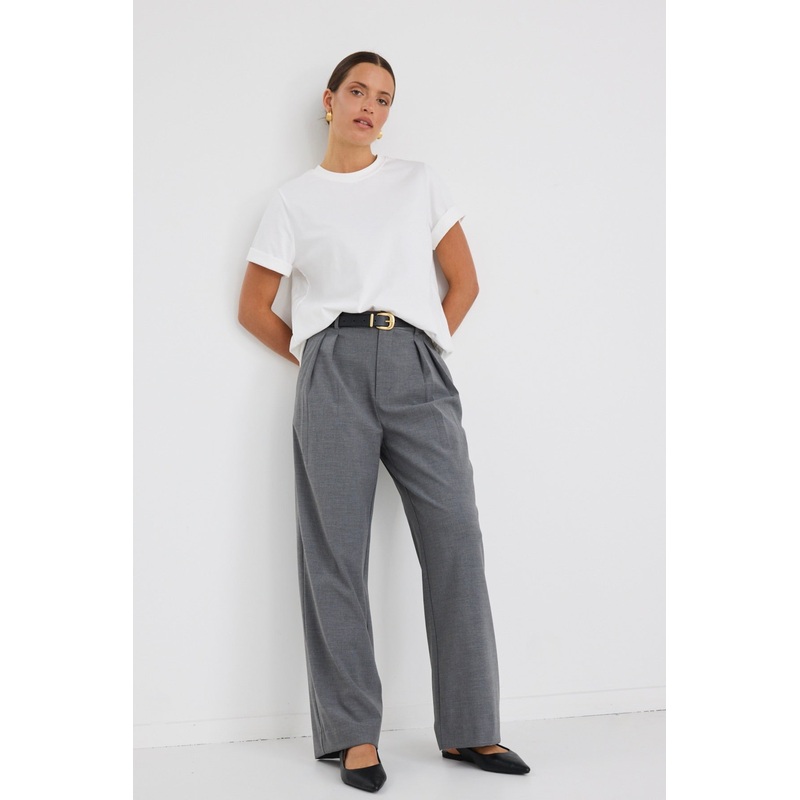 Sophisticated Charcoal Wide Leg Pants