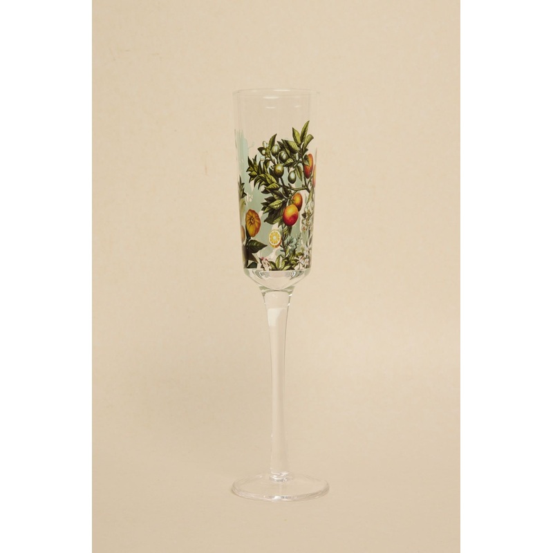 Sorrento Lemon Print Champagne Flute Each