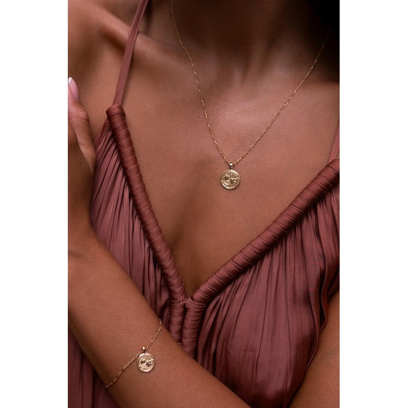 Zen Gold EOL Circle Pendant Necklace