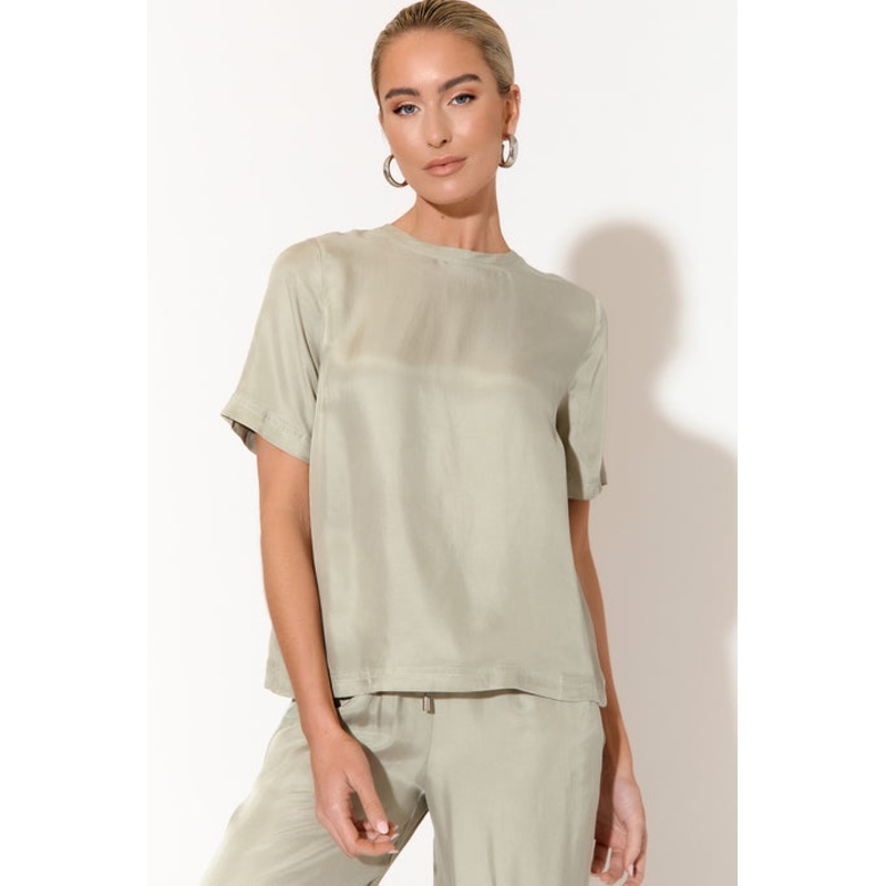Arden Sage Cupro Top