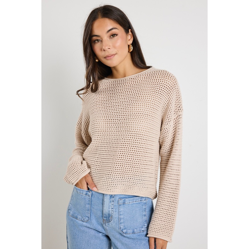 Dawn String Crochet Knit Jumper