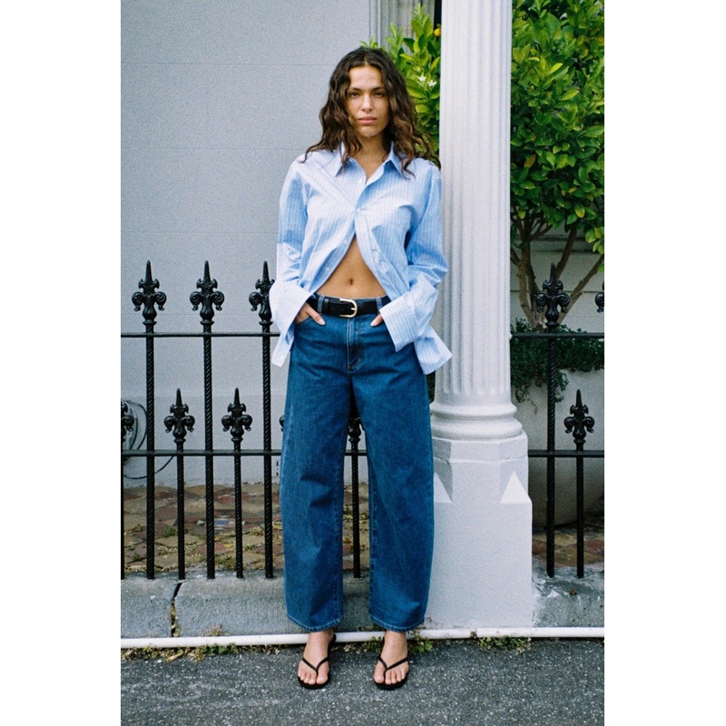 Gigi Forever Blue Mid Barrel Jean