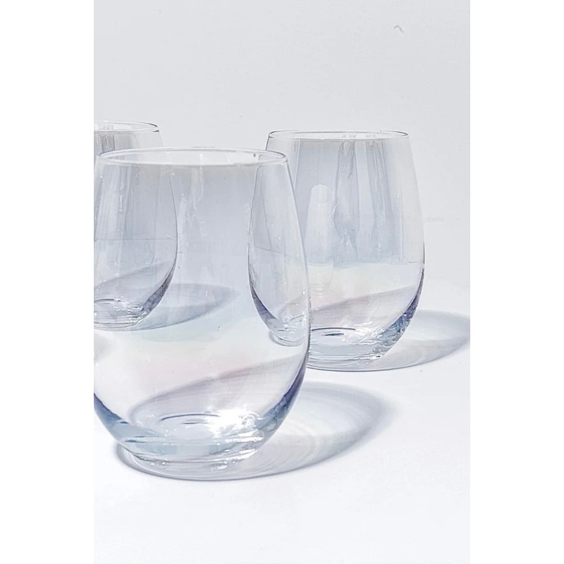 Iridescent Stemless Wine Glass