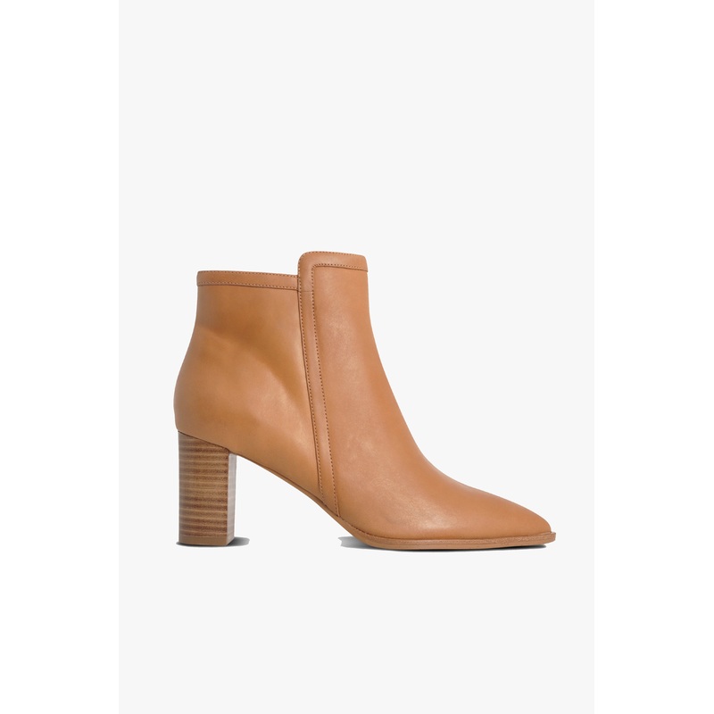 Marlee Mid Heel Tan Ankle Boot