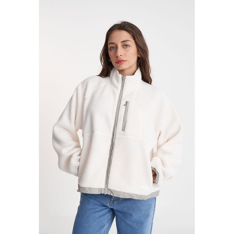 Polar Fleece Chalk Boxy Jacket