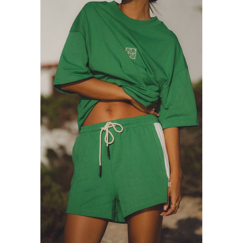 Sebastian Deep Green Cotton Short