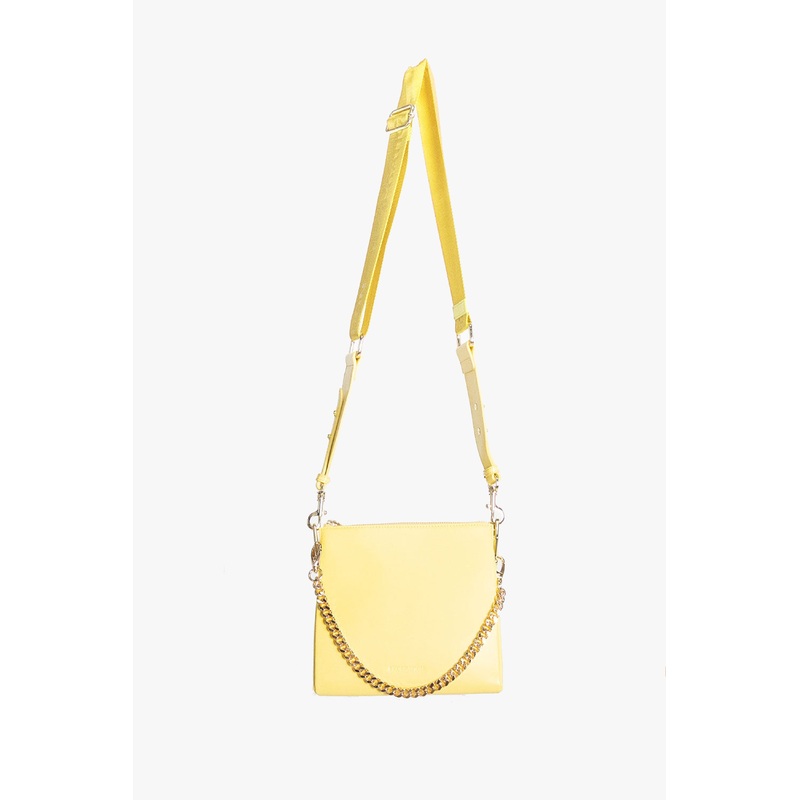 Small Compartments Honey Gold Hardware Leather Bag