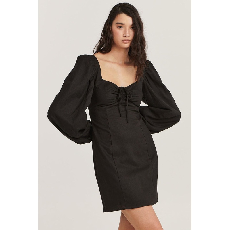 Andrea Black LS Mini Dress