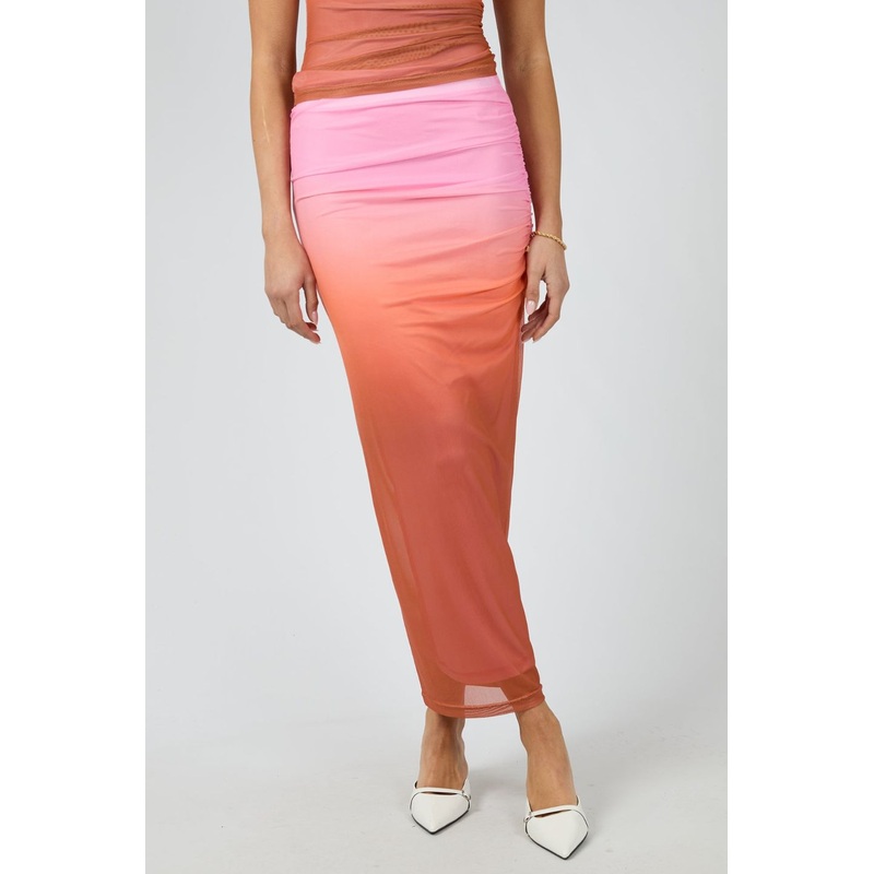 Camilla Sunset Pink Midi Skirt