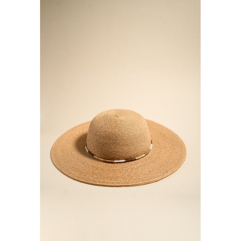 Candace Raffia Multi Band Wide Brim Hat