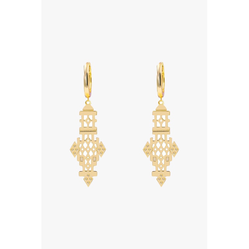 Florence Gold Pendant Earrings
