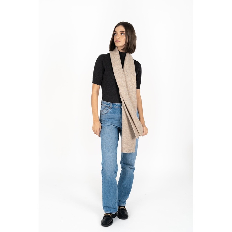 Fortune Hazelnut Wool Scarf
