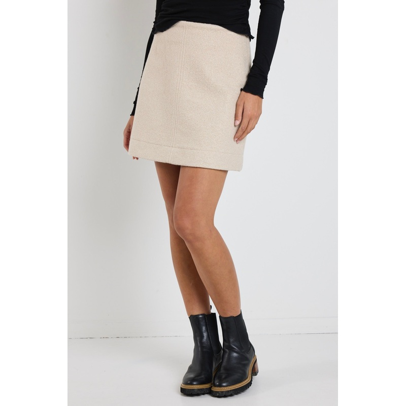 Simmer Taupe Boucle Mini Skirt