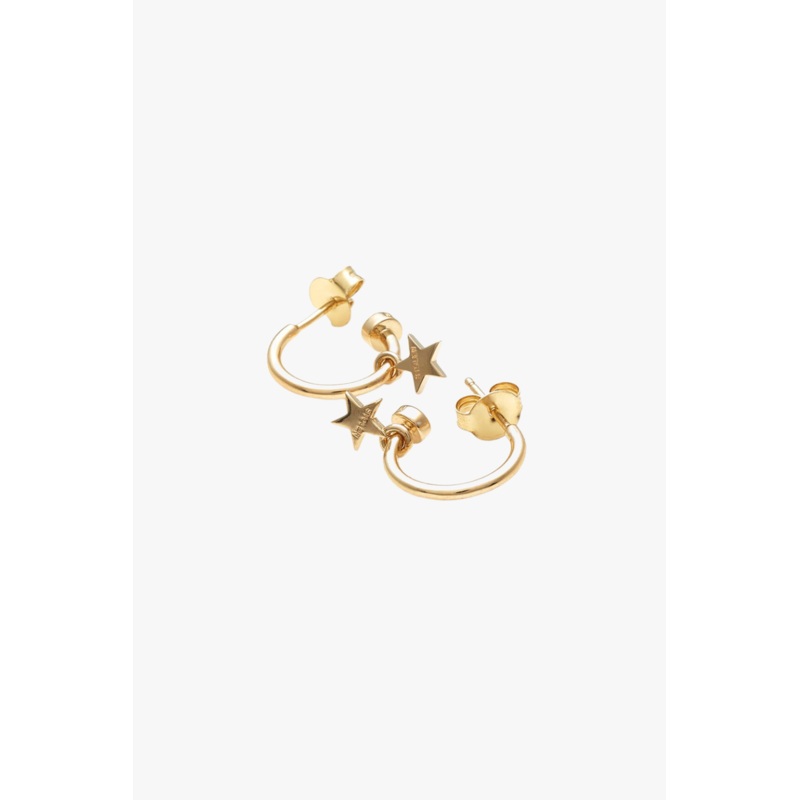 Stolen Star Anchor Sleeper Earrings 18ct Gold Plated
