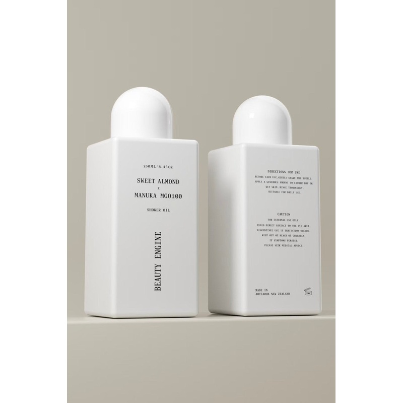 Sweet Almond + Manukau Honey White 100ml Shower Oil