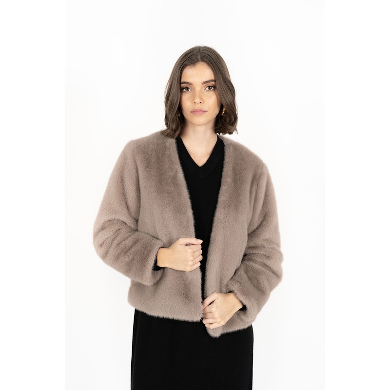 Vienna Smoke Faux Fur Jacket
