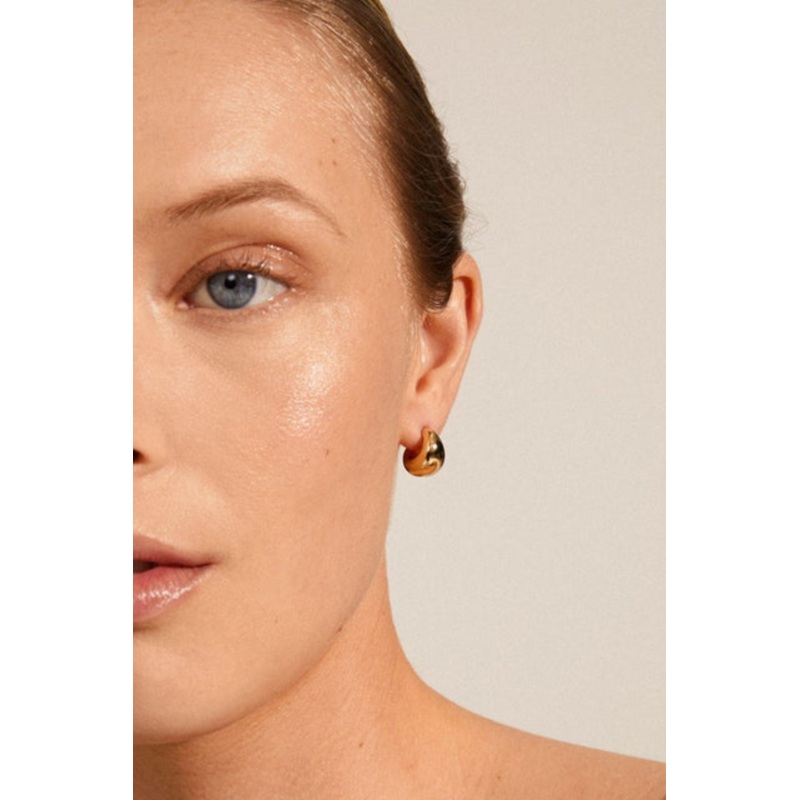 Alexane Recycled Gold Chunky Mini Hoop Earrings