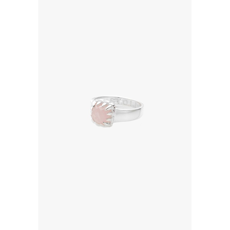 Baby Claw Rose Quartz Ring Small L