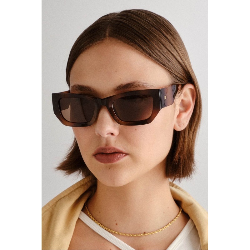 Beachcomber Tort Rectangular Polarised Lens Sunglasses