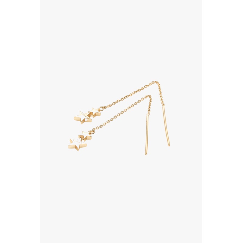 Falling Stolen Star Thread Earrings 18ct Gold Plated