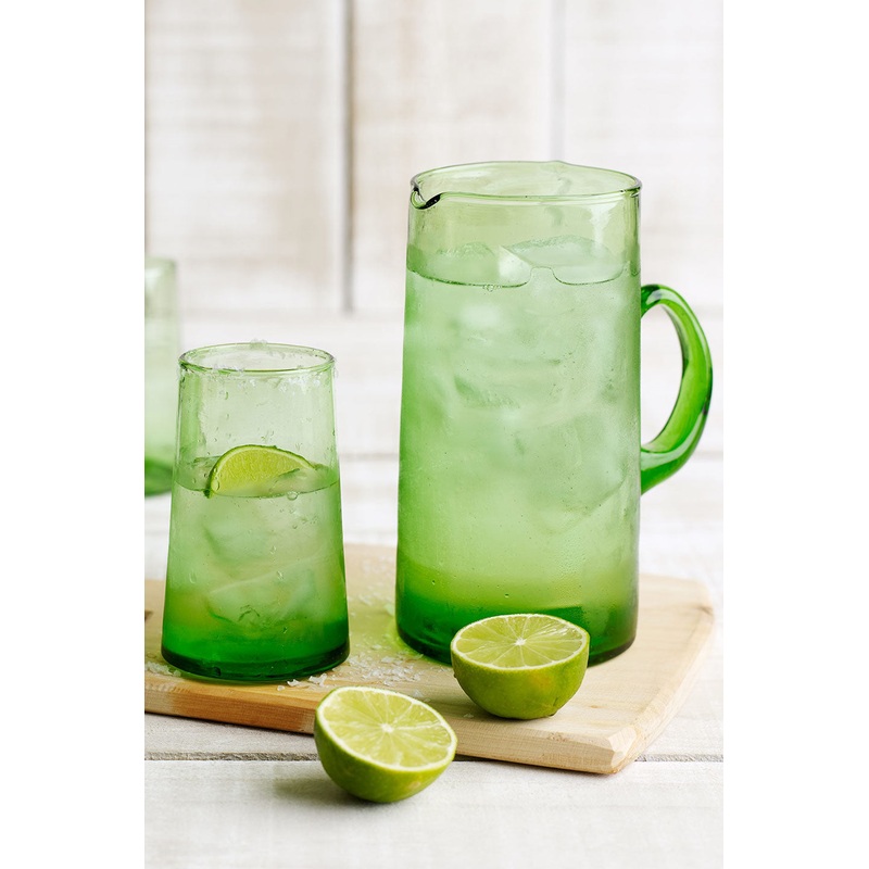 Green Glass Jug 1 Litre