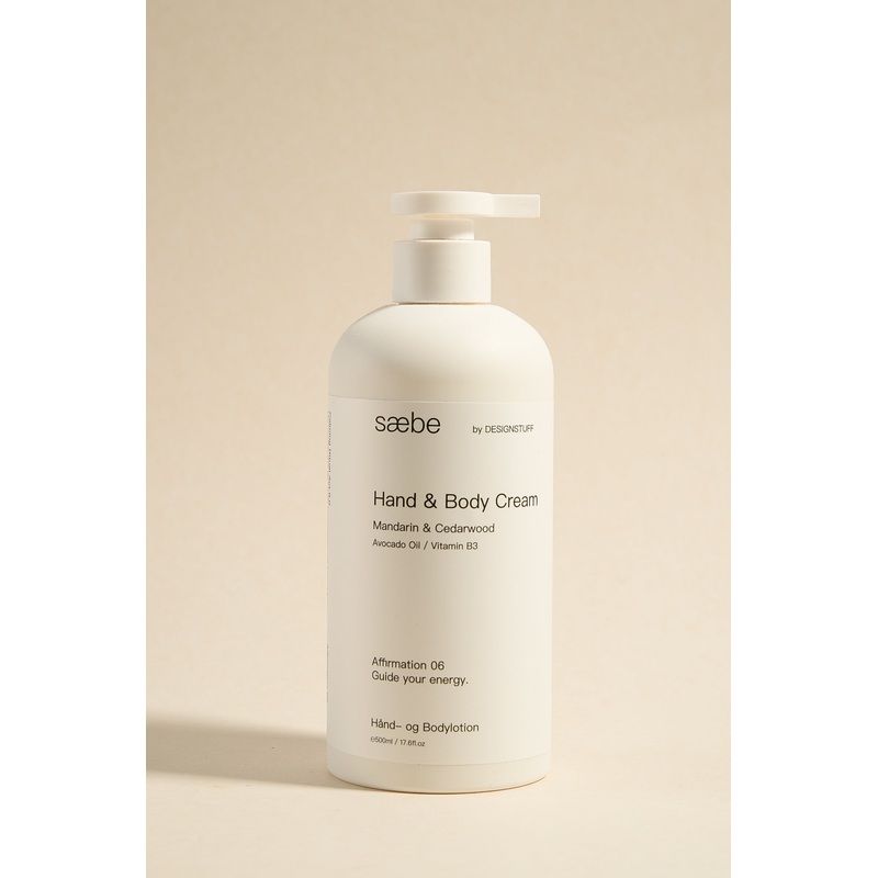 Mandarin + Cedarwood White 500ml Hand + Body Cream