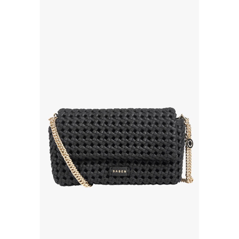 Milla Black Fine Braid Mini Shoulder Bag
