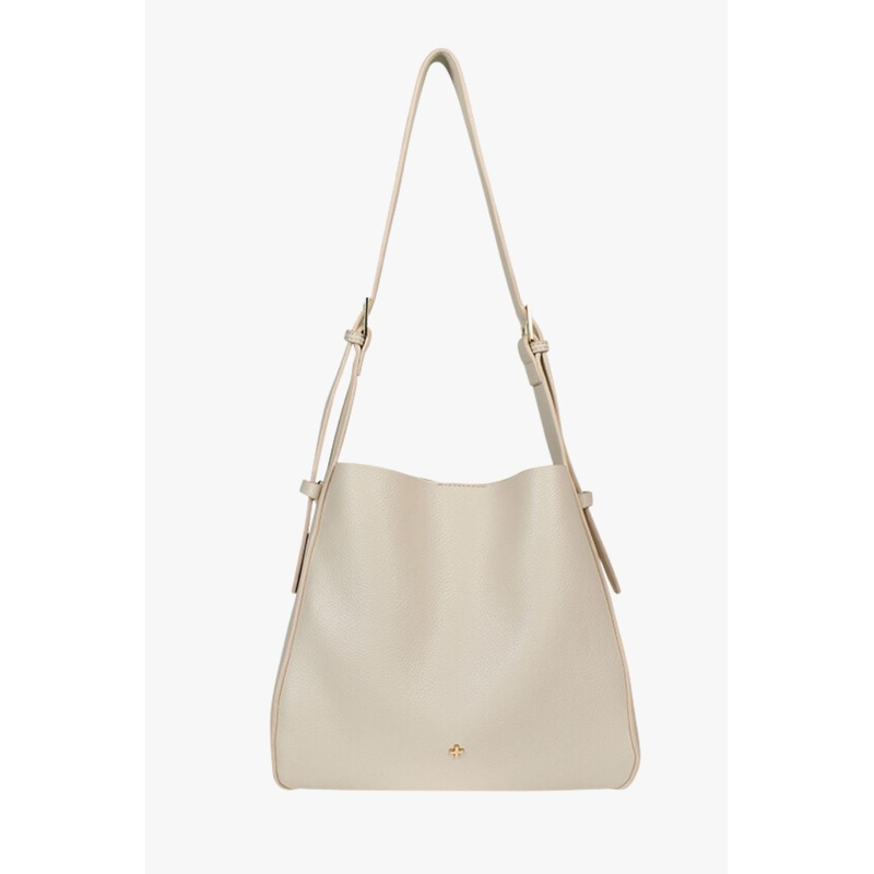 Otto Beige Grain Hobo Bucket Bag