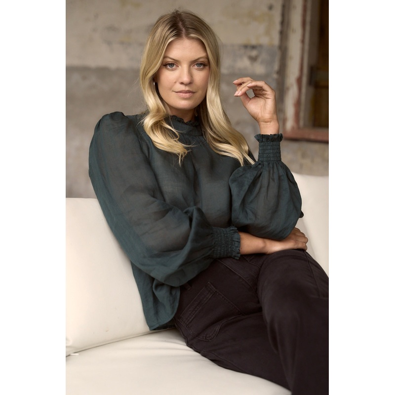 Poet Forest Long Sleeve High Neck Top