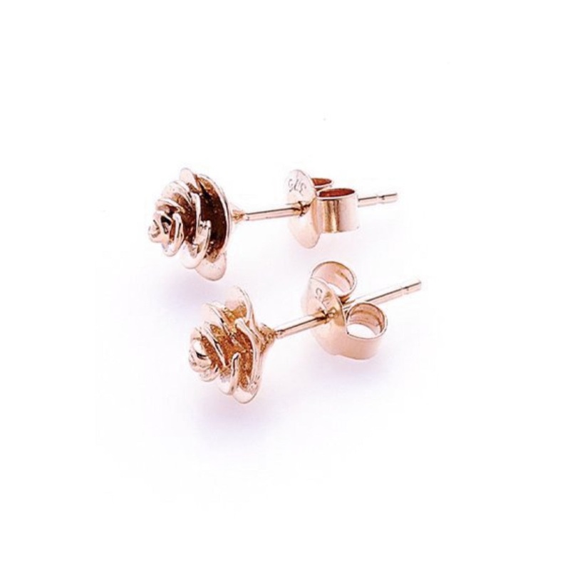 Rose Bud Stud Gold Plated
