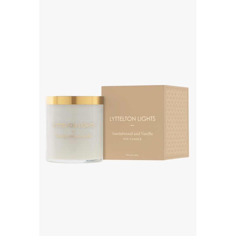 Sandlewood + Vanilla Medium 65hr Candle
