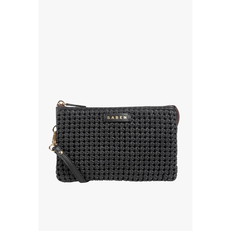 Tilly Black Fine Braid Crossbody Bag