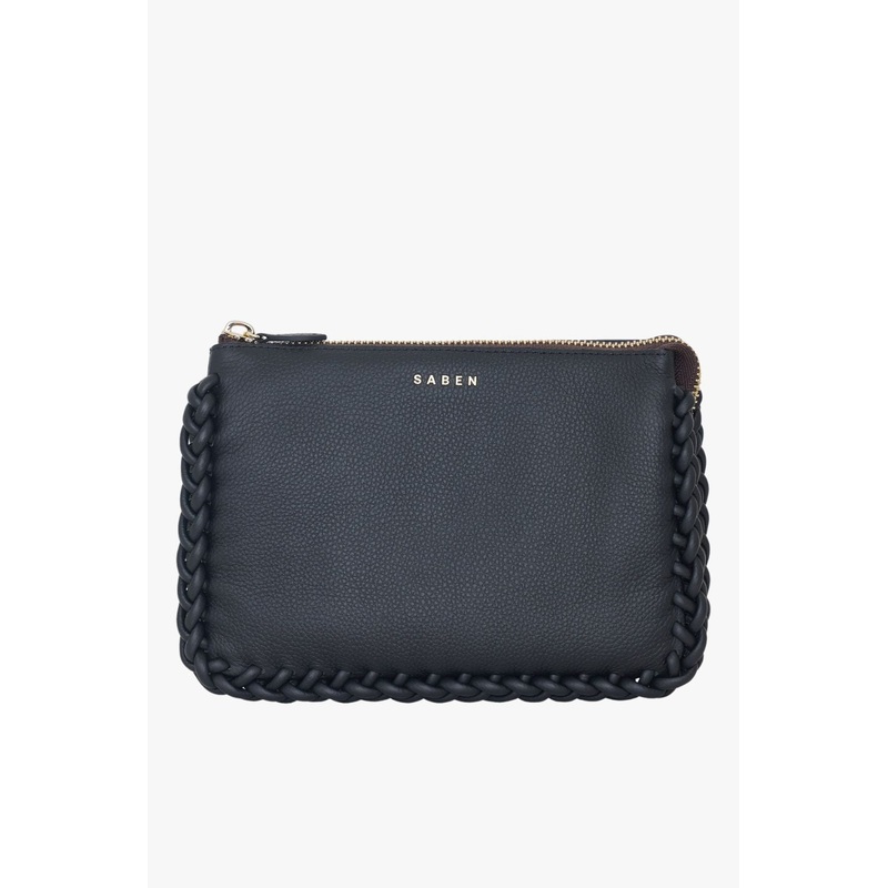Tilly’s Big Sis Black Plait Edge Crossbody Bag