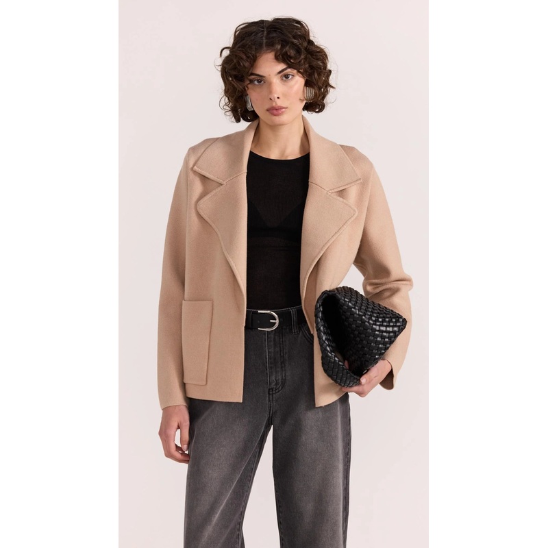 Aiden Camel Crop Coatigan