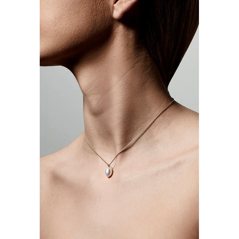 Eila Pi Gold Pearl Drop Necklace