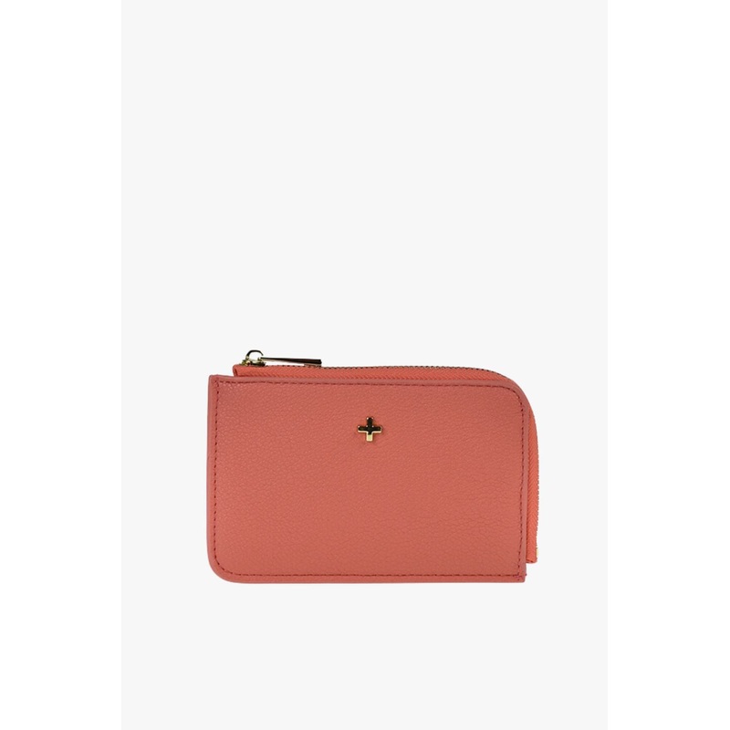 Fitz Coral Pebble Vegan Leather Card Holder