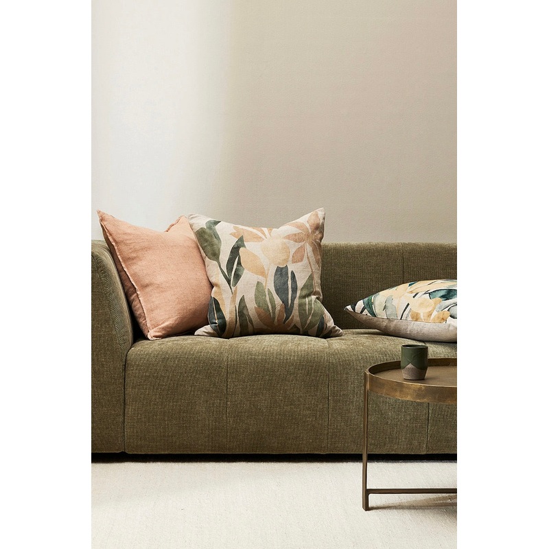 Imelda Multi Natural Foilage Feather Inner 55x55cm Cushion