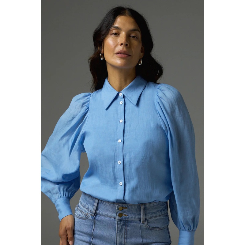 Mirage Arctic Blue Front Button Shirt