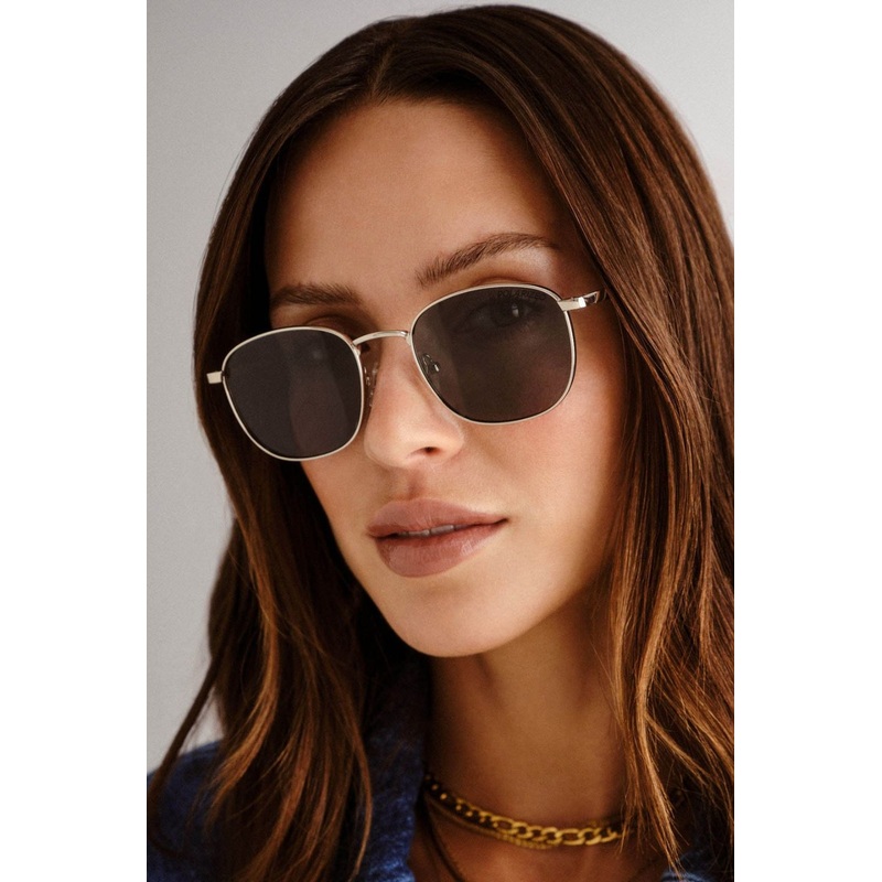 Neptune Deux Gold Round Metal Sunglasses