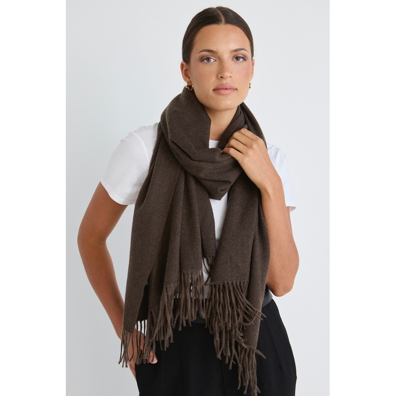 Simple Chocolate Winter Scarf