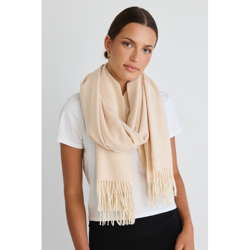 Simple Cream Winter Scarf