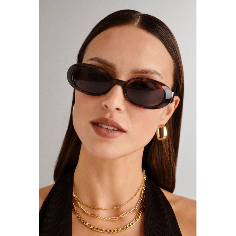 Work It Dark Tort Round Polarized Sunglasses