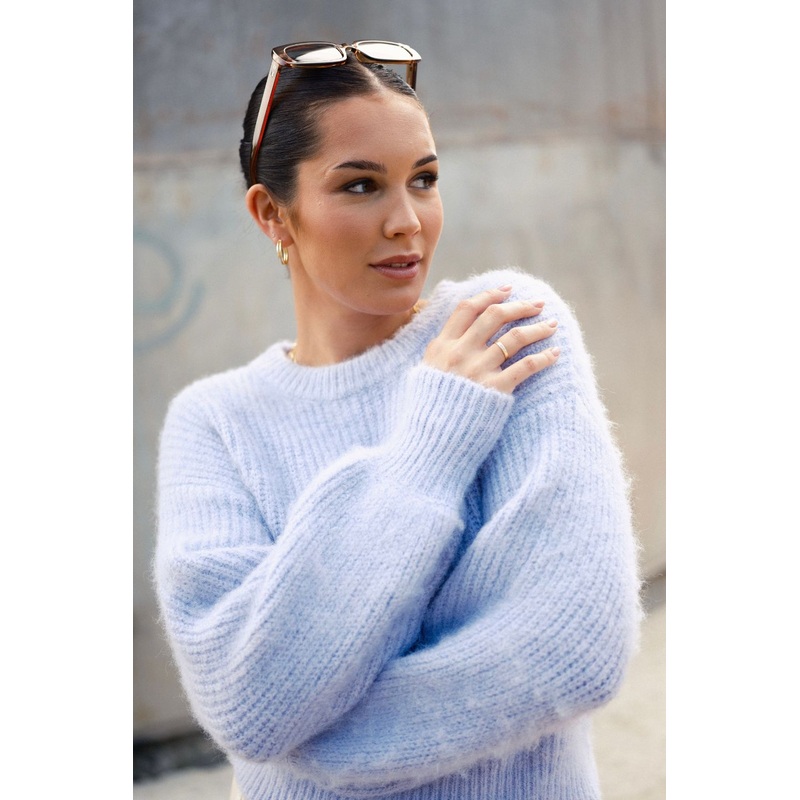 Aces Lilac Fluffy Knit Jumper
